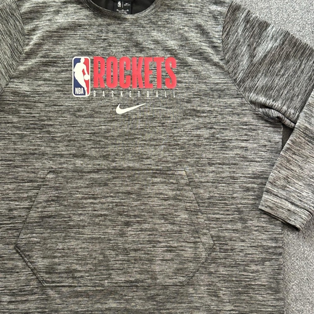 Houston Rockets Sweatshirt Mens 3XL Gray NBA Basketball Nike Dri-FIT Pullover